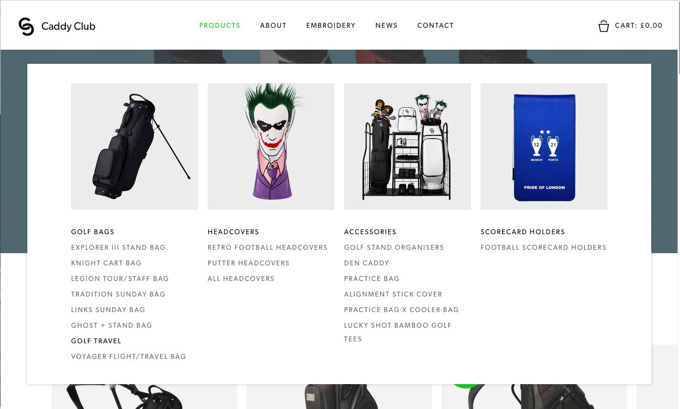 New Shopify store launched for Caddy Club